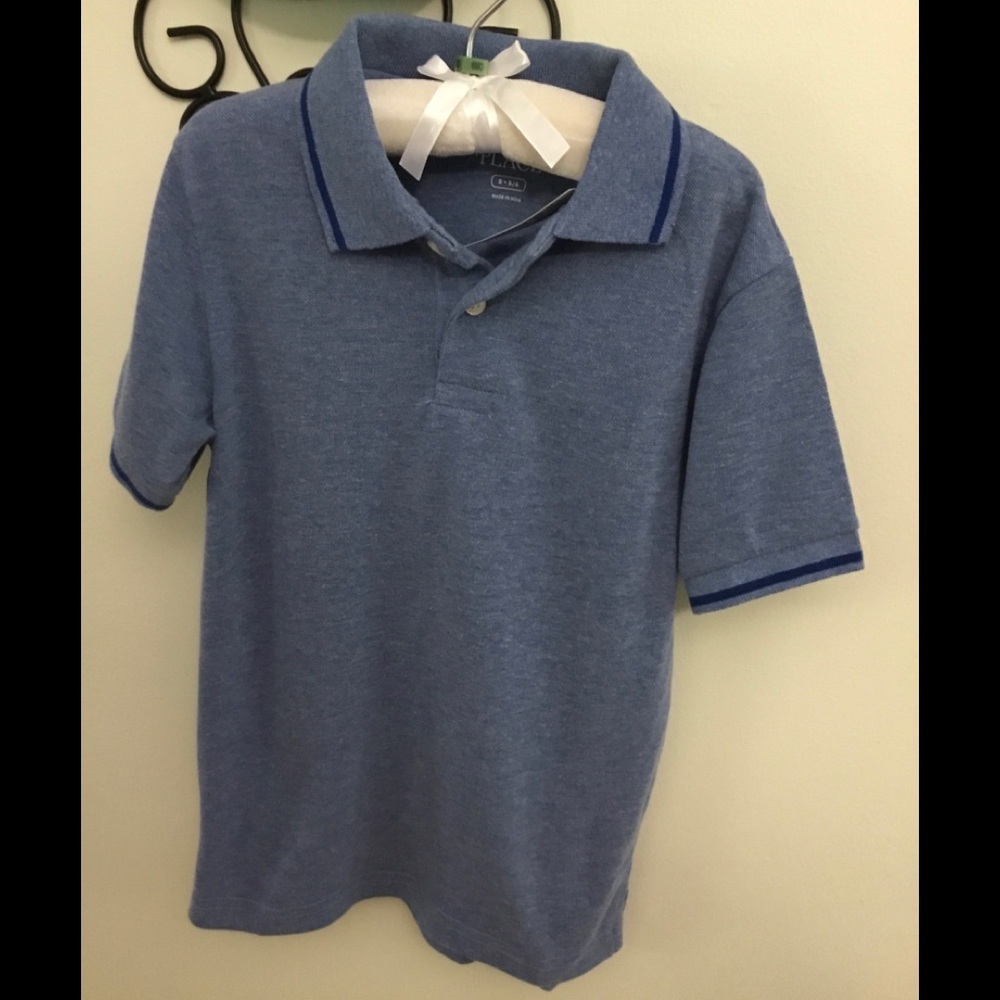 🦌 🚦3-$25🚦 NWT Blue Polo Shirt Size 7/8
